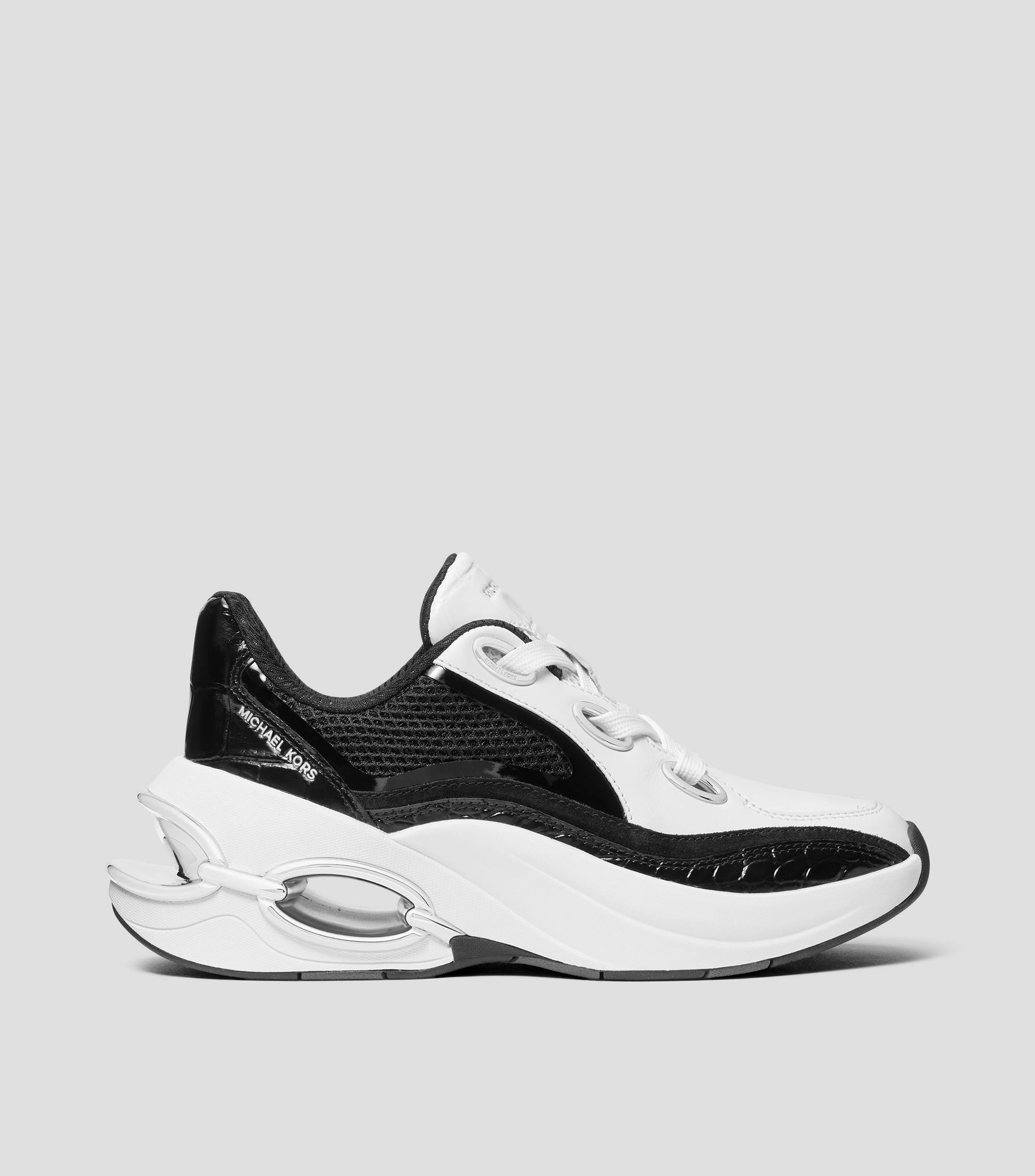 Tenis casuales en piel con tacón de cuña Terra Mujer